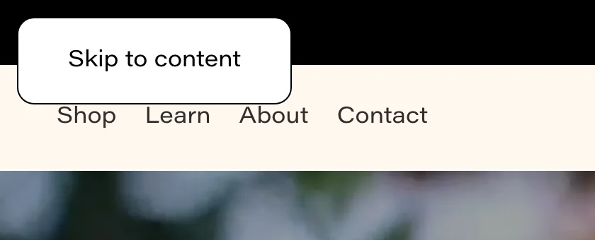 After: "Skip to content" appears
