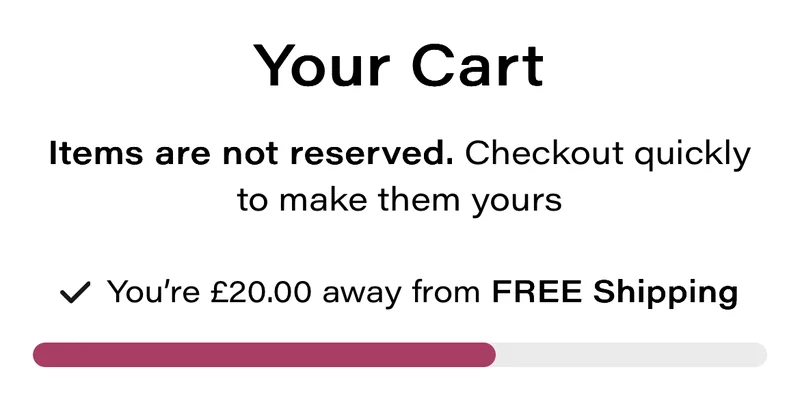 Before: a tick although £20.00 is still to go