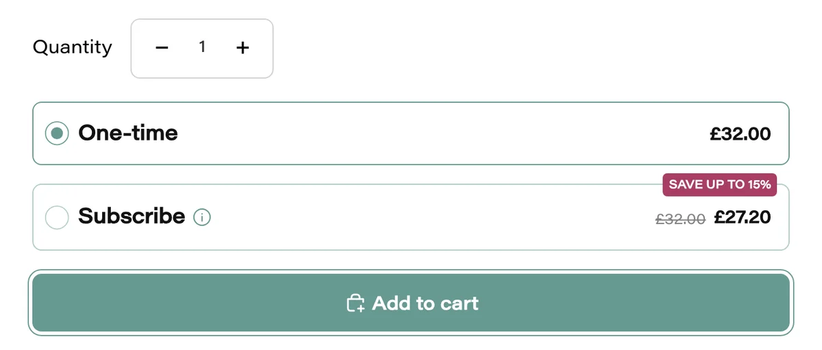 After: a clear outline around Add to cart