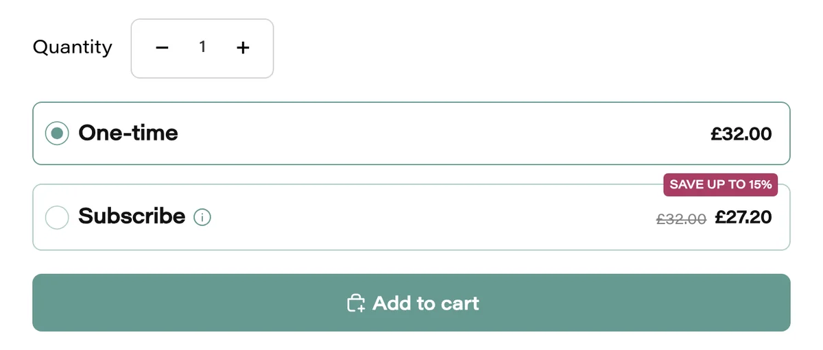 Before: Add to cart reached with Tab: no outline
